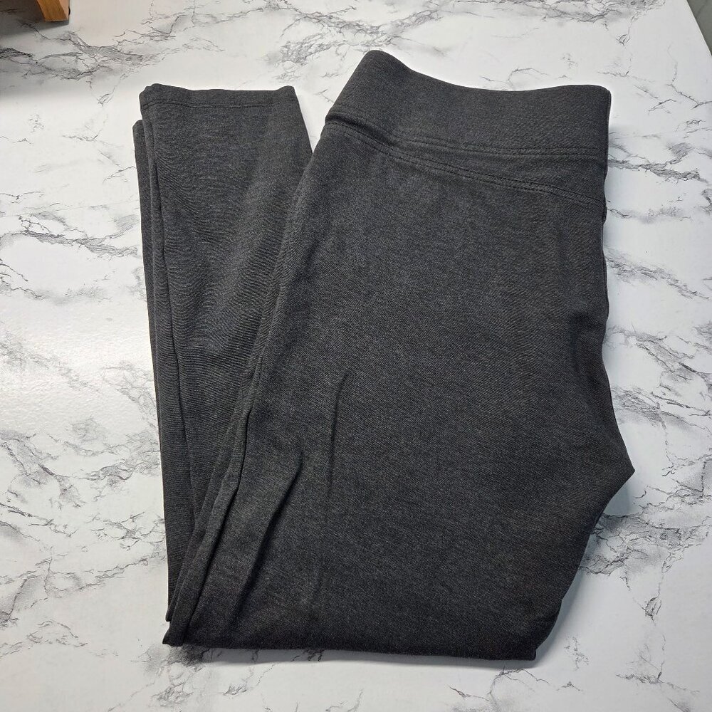 Loft Outlet Large Dark Gray Pull On Casual Mid Rise Ankle Leggings